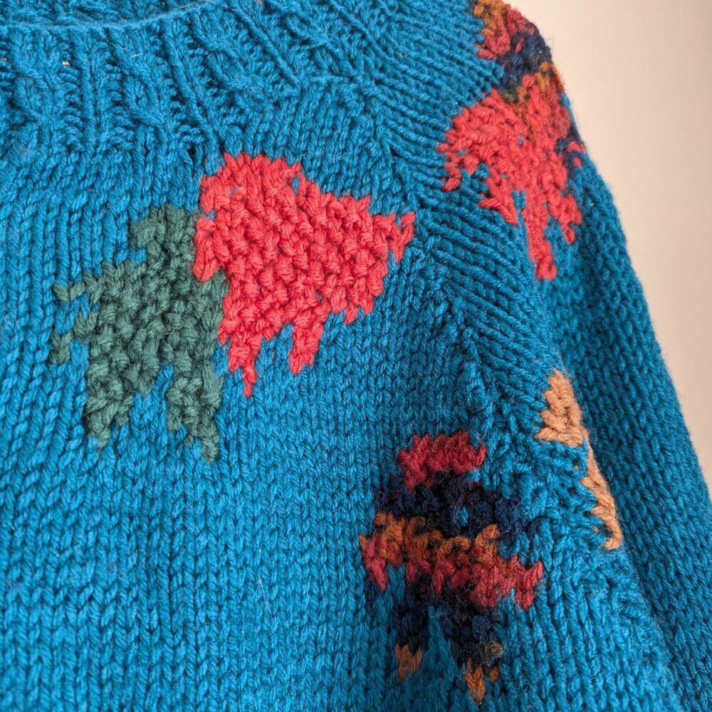 Handmade Autumn Leaves Cardigan - Picture 8 of 12